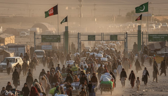 چمن بارڊر مان هڪ ڏينهن ۾ 10 هزار 700 افغان  پناهگيرن کي افغانستان واپس موڪليو ويو۔